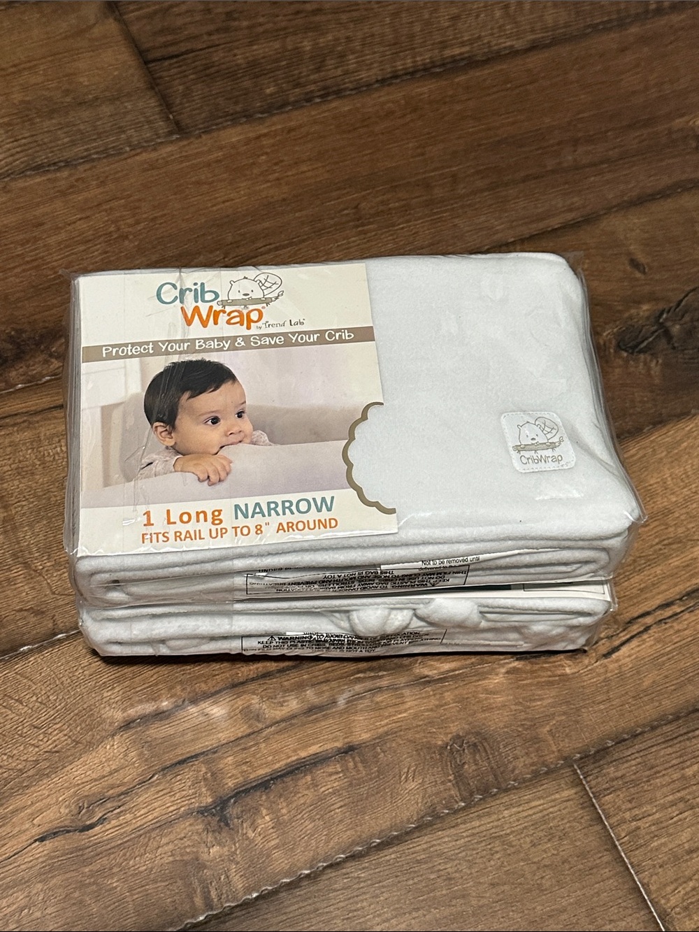CribWrap Narrow Crib Rail Cover - White